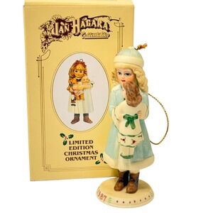 Jan Hagara 1987 Holly Limited Edition Christmas Ornament Royal Orleans Porcelain